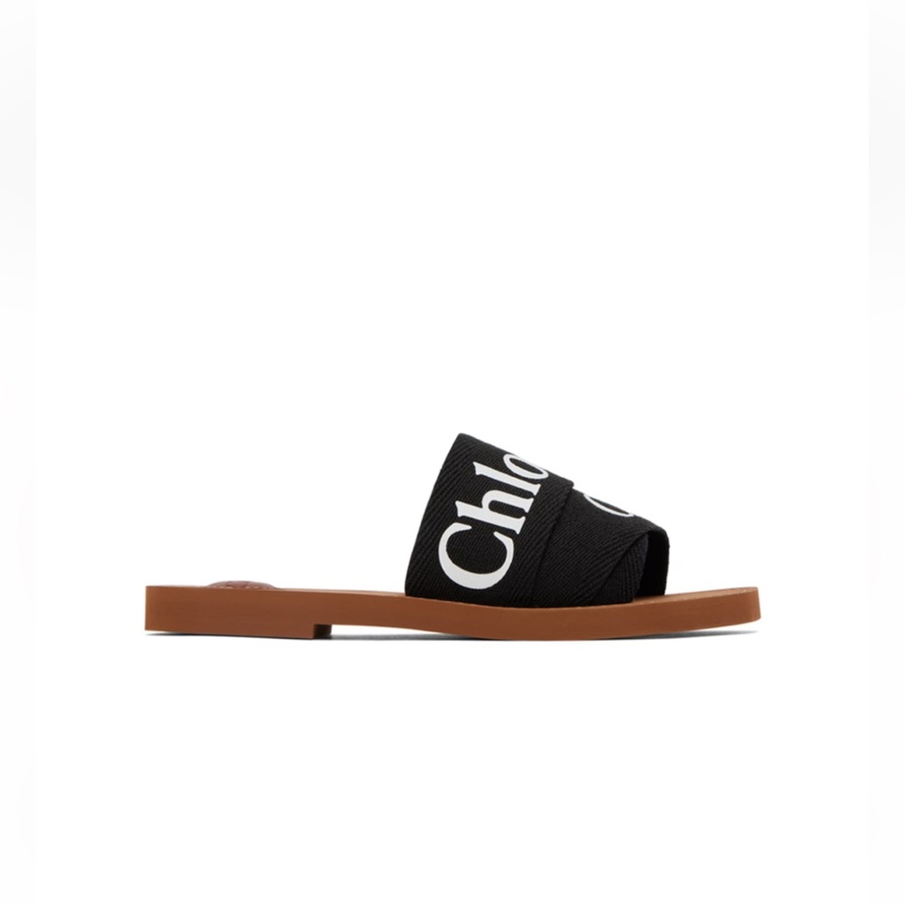 Chloe Woody Sandals Black